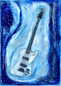 #bassguitar - A painting by Australian Artist Christopher Russell